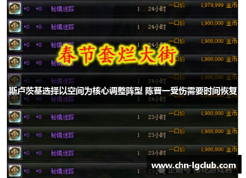 斯卢茨基选择以空间为核心调整阵型 陈晋一受伤需要时间恢复